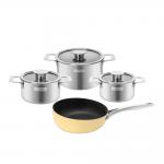 Bộ nồi Inox liền khối Elmich Hera EL-8138IN size 16, 18, 22 tặng kèm chảo chống dính full induction 26cm Bộ nồi Inox liền khối Elmich Hera EL-8138IN size 16, 18, 22 tặng kèm chảo chống dính full induction 26cm