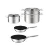 Bộ nồi Inox liền khối Elmich Hera EL-8134IN size 18, nồi hấp 22 chảo 20, chảo 26cm